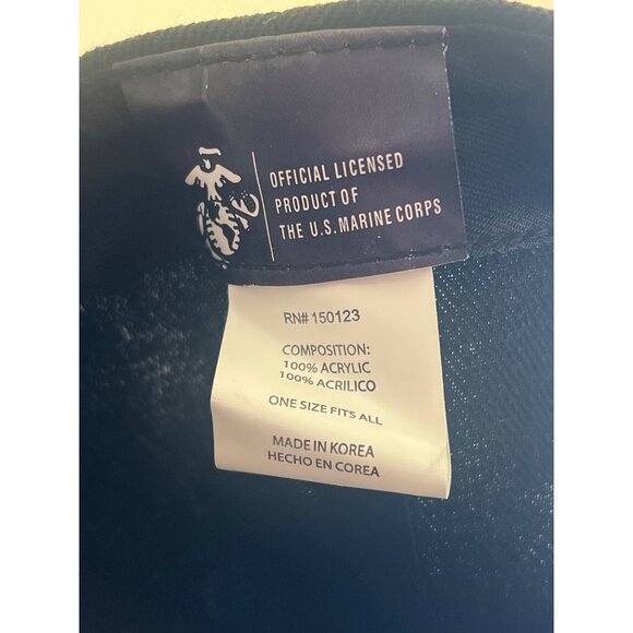 U.S. Marine Corps Black & Red Embroidered Hat - Picture 5 of 5